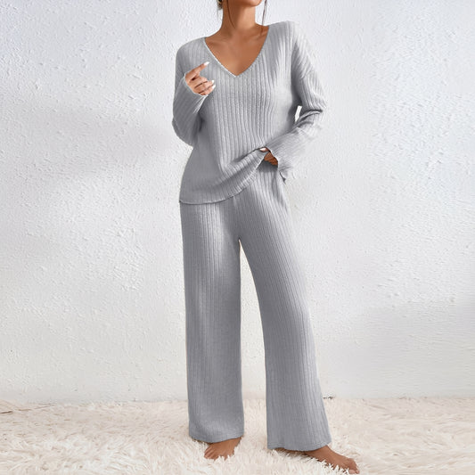 Michele - Lässiges, gestricktes zweiteiliges Lounge-Set für Damen