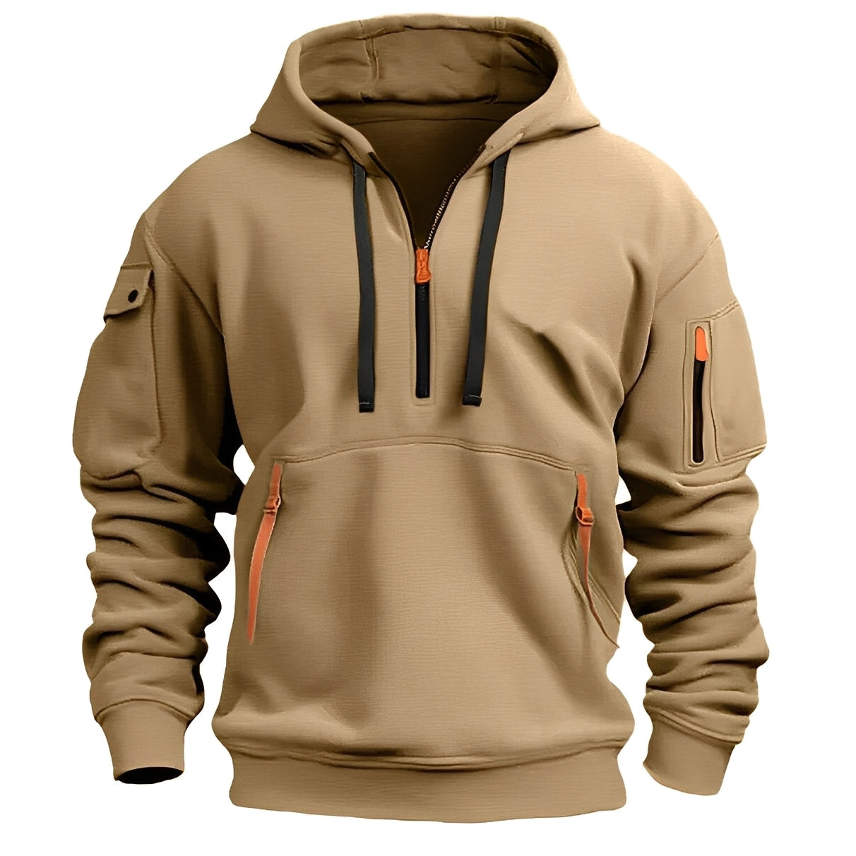 Burton - Lockerer Hoodie mit halbem Reißverschluss für Herren