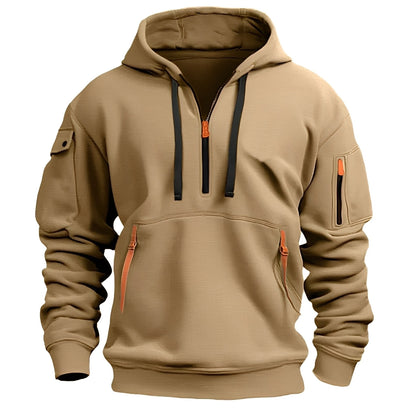 Burton - Lockerer Hoodie mit halbem Reißverschluss für Herren