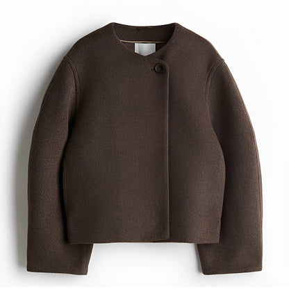 Beatrice - Eleganter kurzer Mantel aus Wolle für Damen