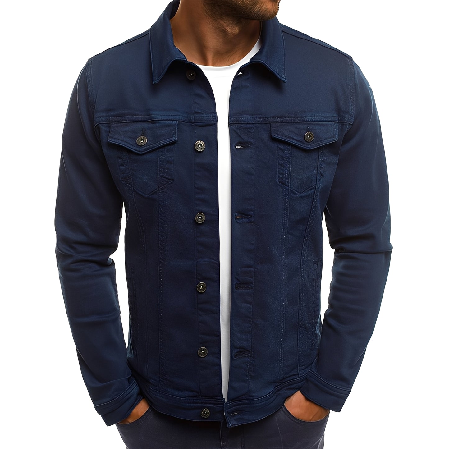 Steven - Stilvolle Jeansjacke mit Taschen für Herren
