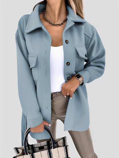 Tiffanie - Moderne, leichte Wolljacke mit Reverskragen für Damen