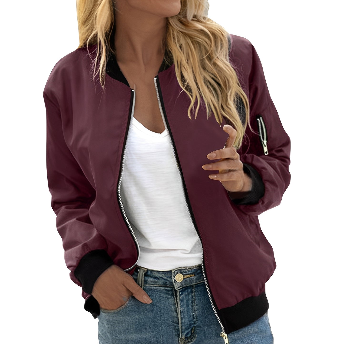 Vanessa - Stilvolle Bomberjacke mit Reißverschluss für Damen