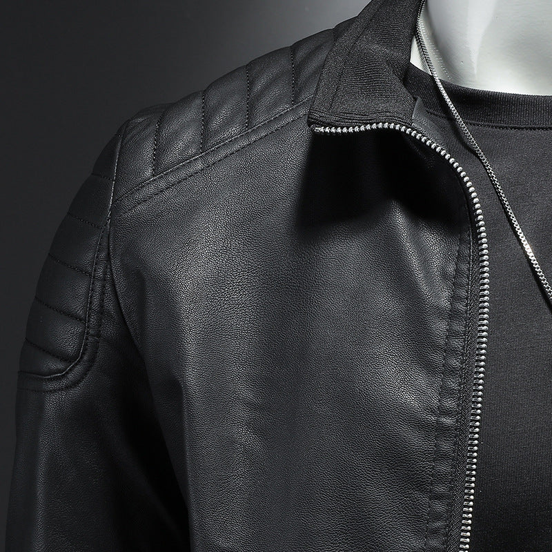 Wendell - Stilvolle, schmal geschnittene Lederjacke für Herren
