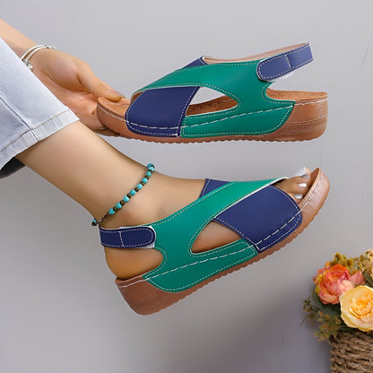 Clarissa - Lässige Keilabsatzsandalen mit Kreuzriemen für Damen