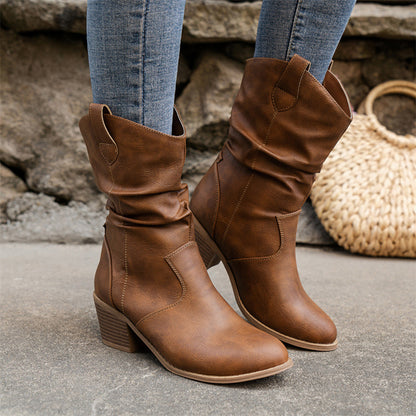 Mirabel - Klassische Cowboystiefel aus Leder für Damen