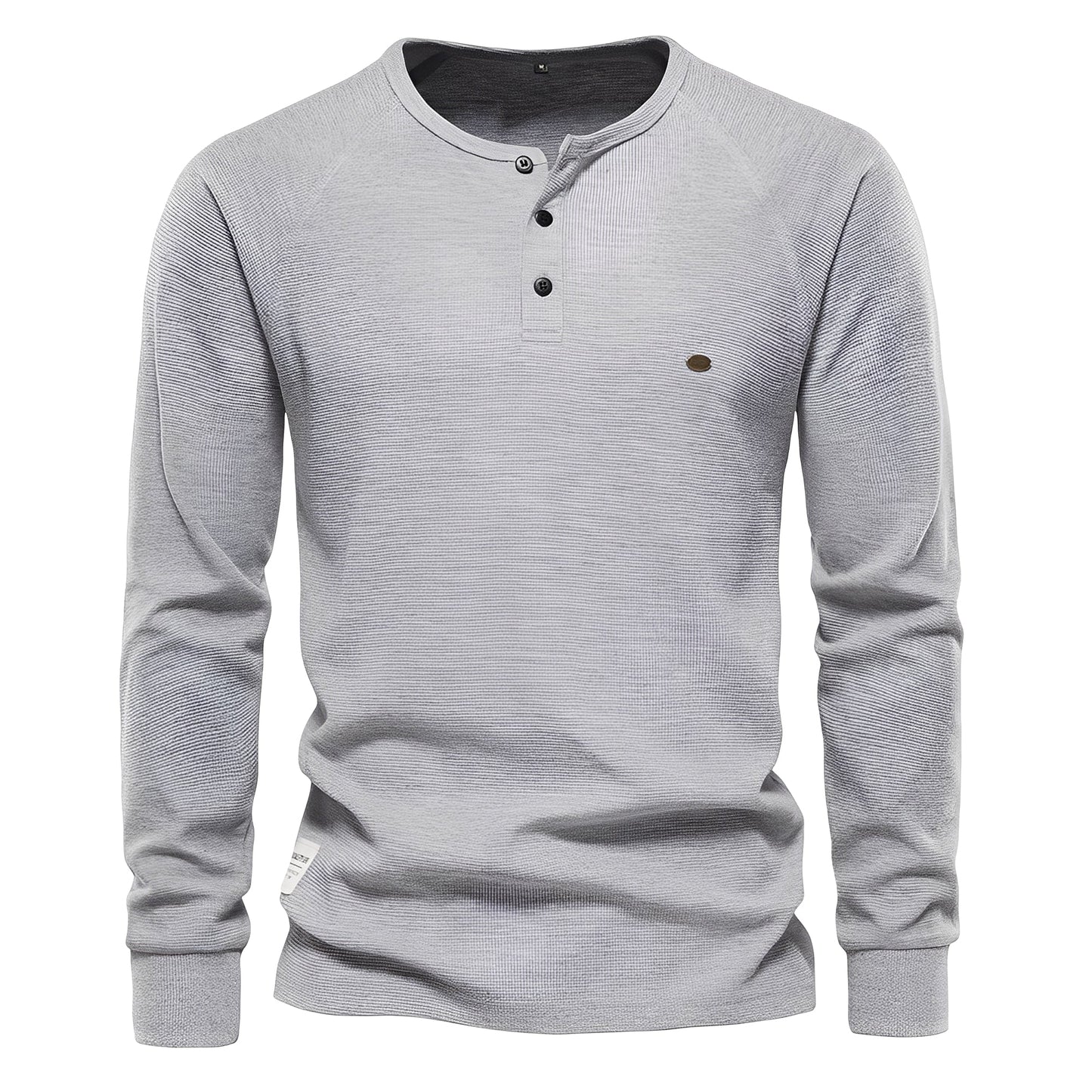 Joachim - Herren-Shirt mit langen Ärmeln aus Waffelstoff