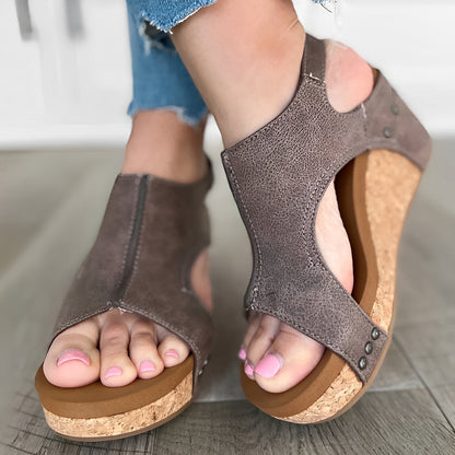 Remy - Lässige Peep-Toe-Sandalen für Damen