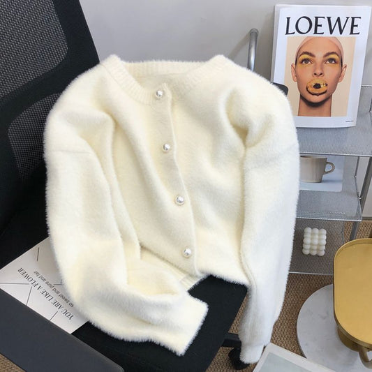 Natille - Weicher Strickcardigan aus Fellimitat für Damen