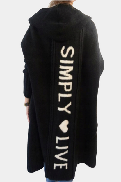 Melyssa - Lässige, locker geschnittene, lange Strickjacke für Damen