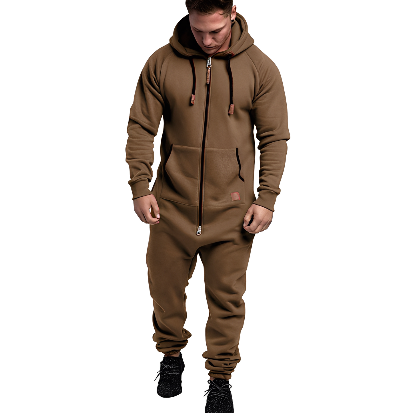 Benson - Lässiger Fleece-Jumpsuit mit Kapuze für Herren