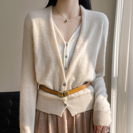 Jayleen - Lässiges Strickoberteil mit Knöpfen für Damen