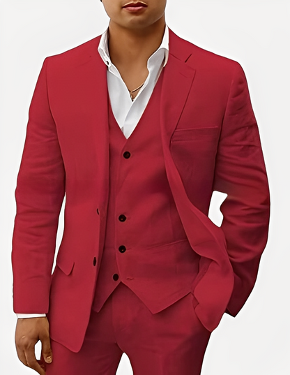 Beckham - Elegantes dreiteiliges Leinen-Set für Herren