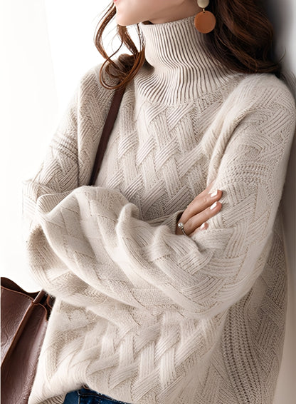 Ryanne - Lässiger Rollkragenpullover aus Kaschmir für Damen