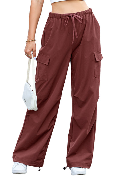 Lira- Weite Cargohose, Roter Kordelzug