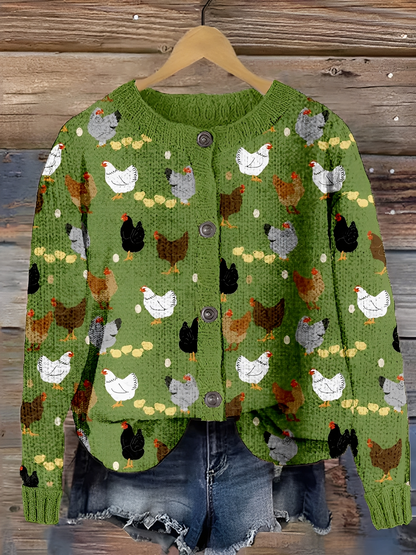 Shannah - Bequemer Strickpullover mit stilvollem Print für Damen