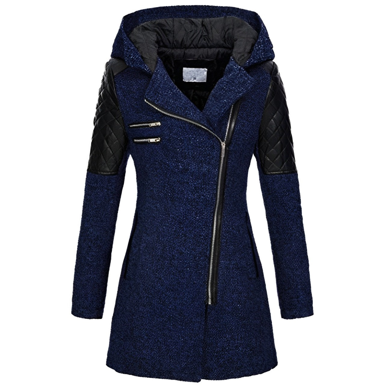 Chasity - Stilvoller warmer Mantel mit Kapuze für Damen