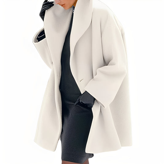 Dannie - Eleganter, locker fallender Wollmantel für Damen