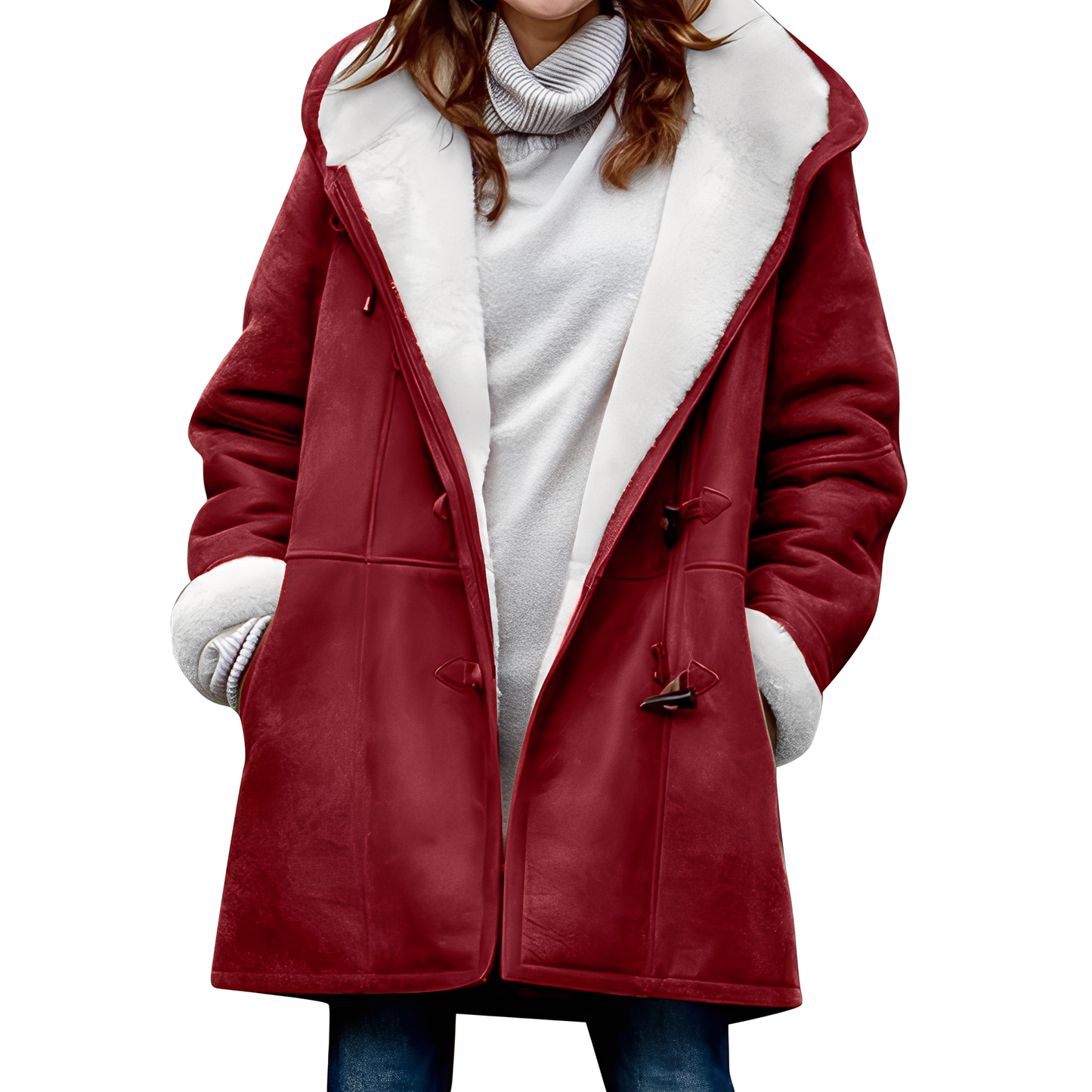 Madilyn - Lässiger Dufflecoat mit Kapuze für Damen