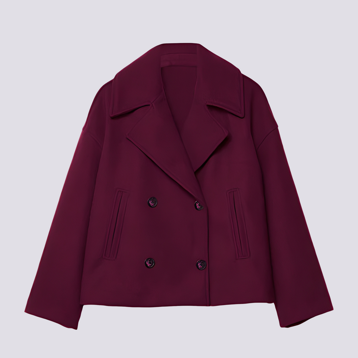 Bethney - Elegante kurze Wolljacke mit Reverskragen für Damen