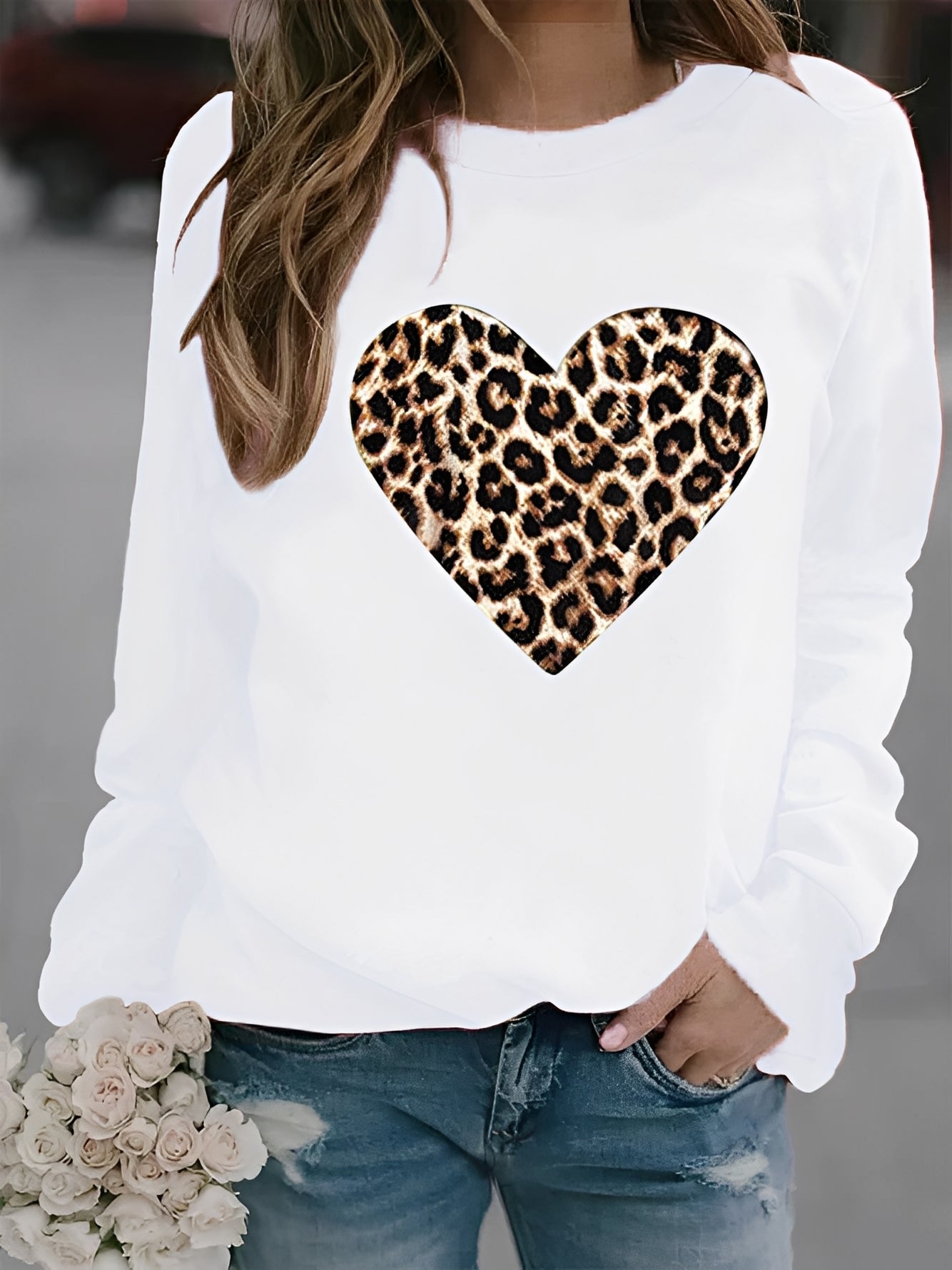 Daniella - Lässiger Pullover mit Herzmuster für Damen