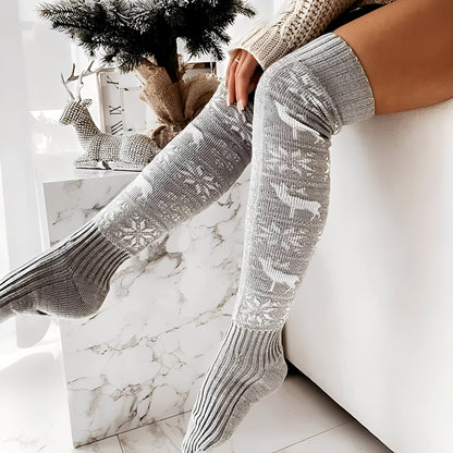 Carol - Stilvolle gestrickte Weihnachtssocken für Damen