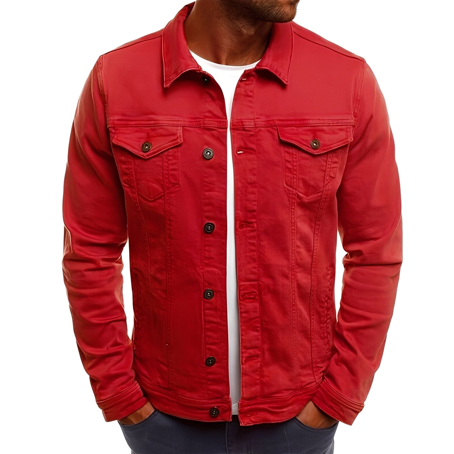 Steven - Stilvolle Jeansjacke mit Taschen für Herren