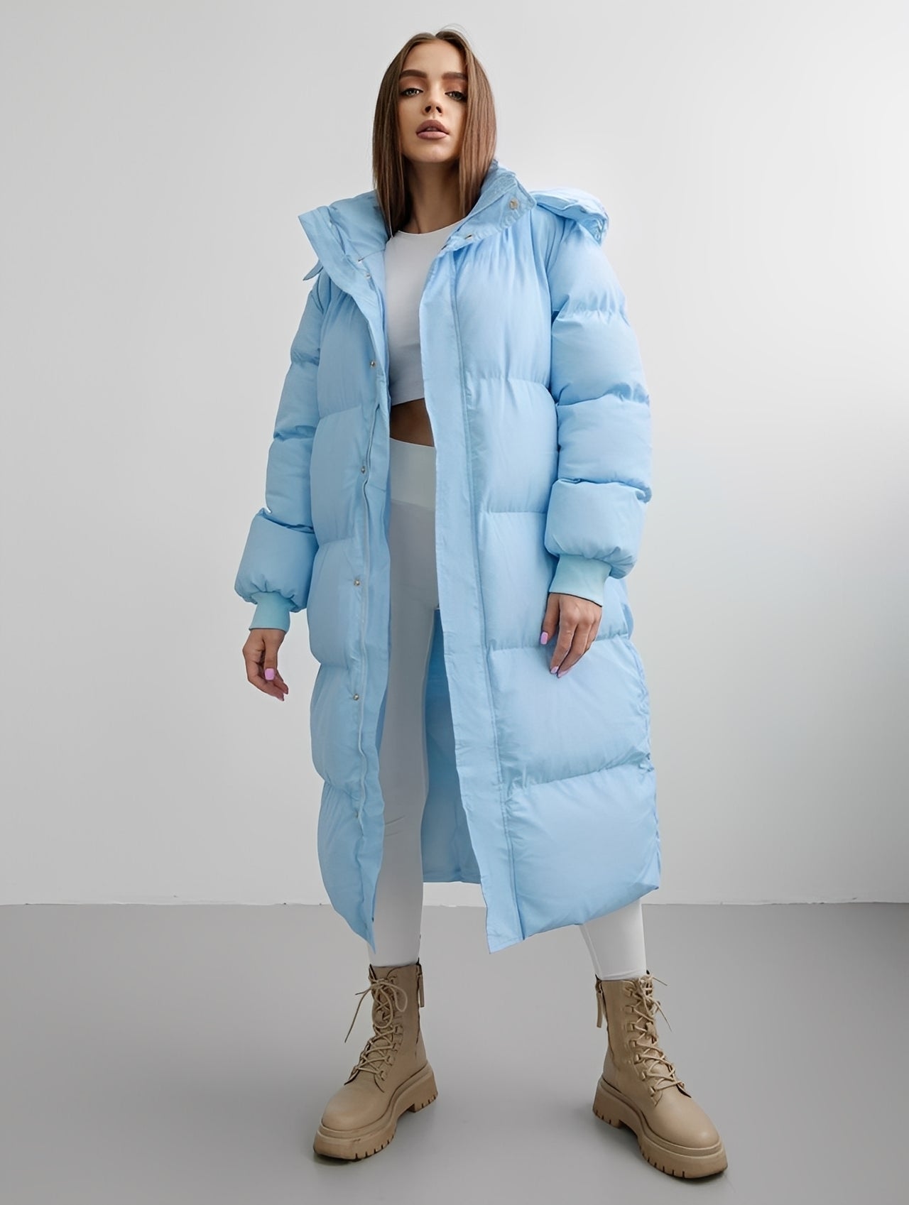 Eloise - Moderner, locker sitzender Mantel mit Kapuze für Damen