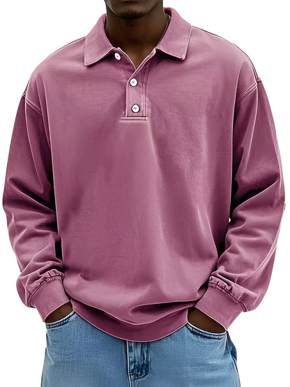 Clayton - Klassisches Langarm-Poloshirt für Herren