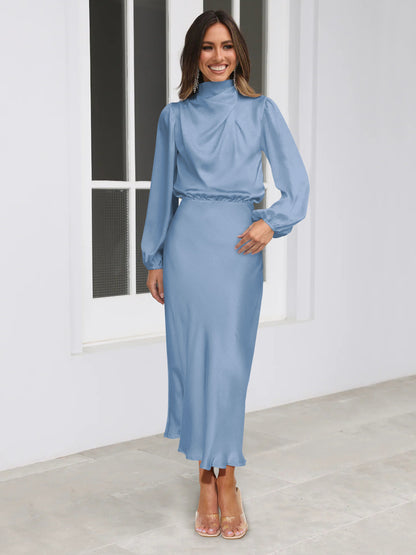 Danica - Formelles Langarmkleid mit Neckholder für Damen