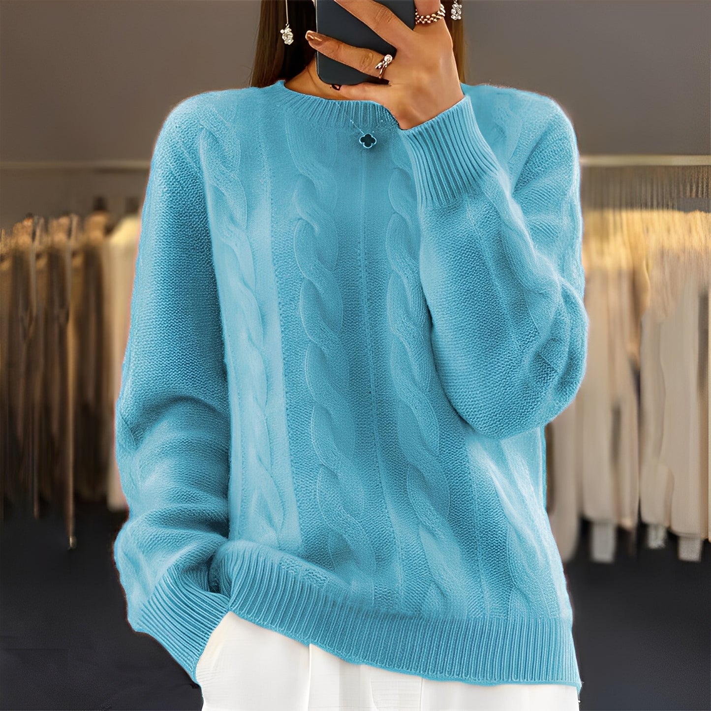 Leanne - Klassischer, stilvoller Strickpullover für Damen