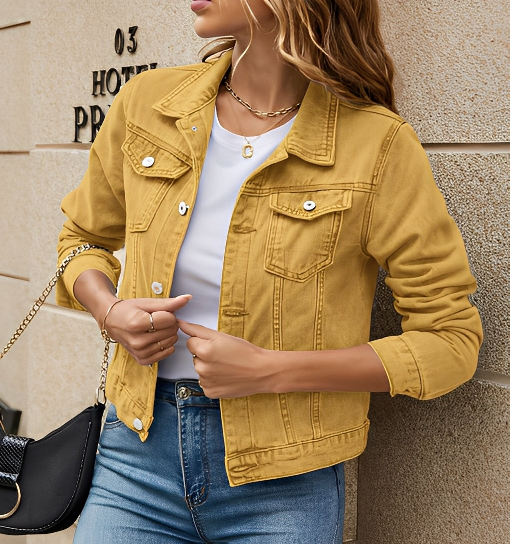 Alicia - Lässige, retro-inspirierte Jeansjacke für Damen