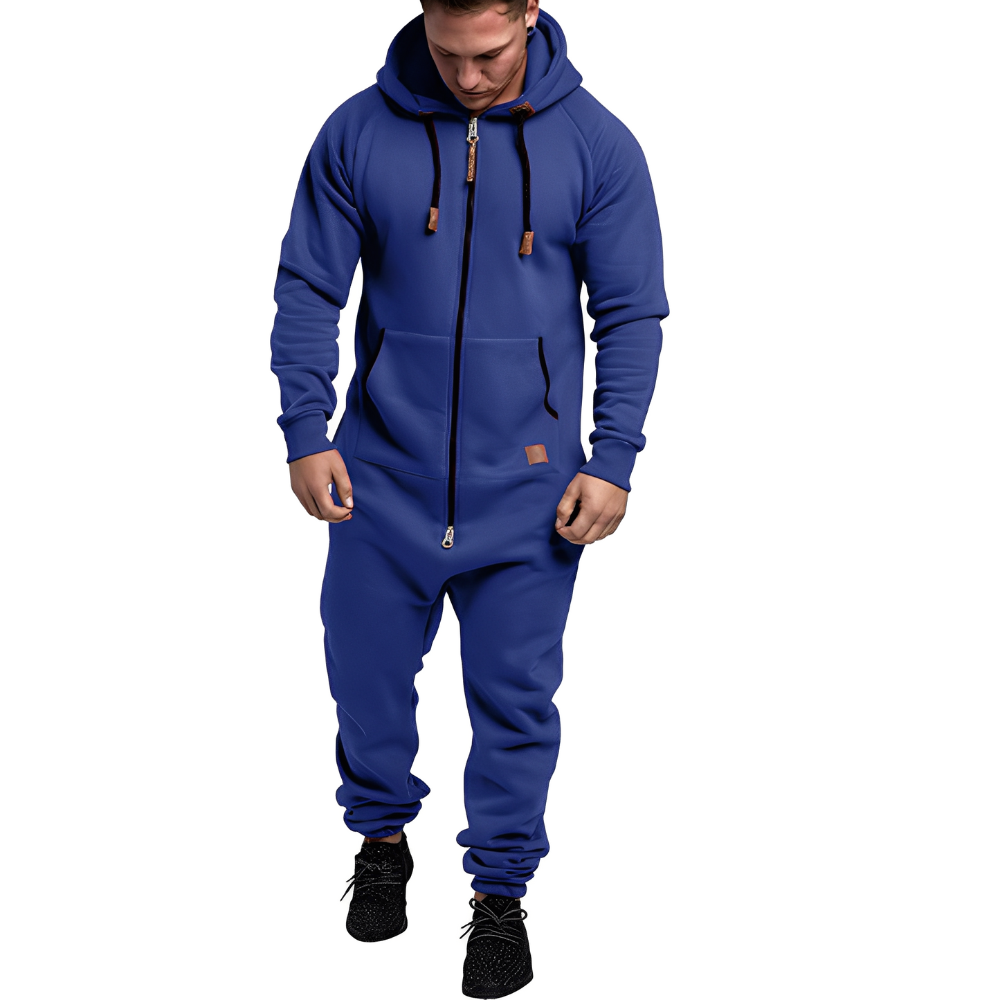 Benson - Lässiger Fleece-Jumpsuit mit Kapuze für Herren