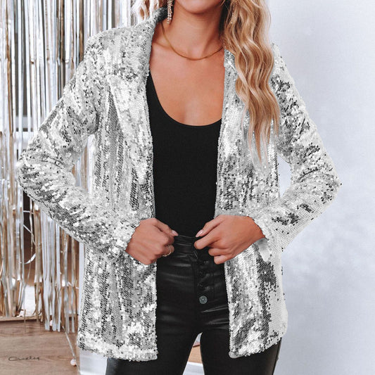 Miranda - Glänzender Paillettenblazer für Damen