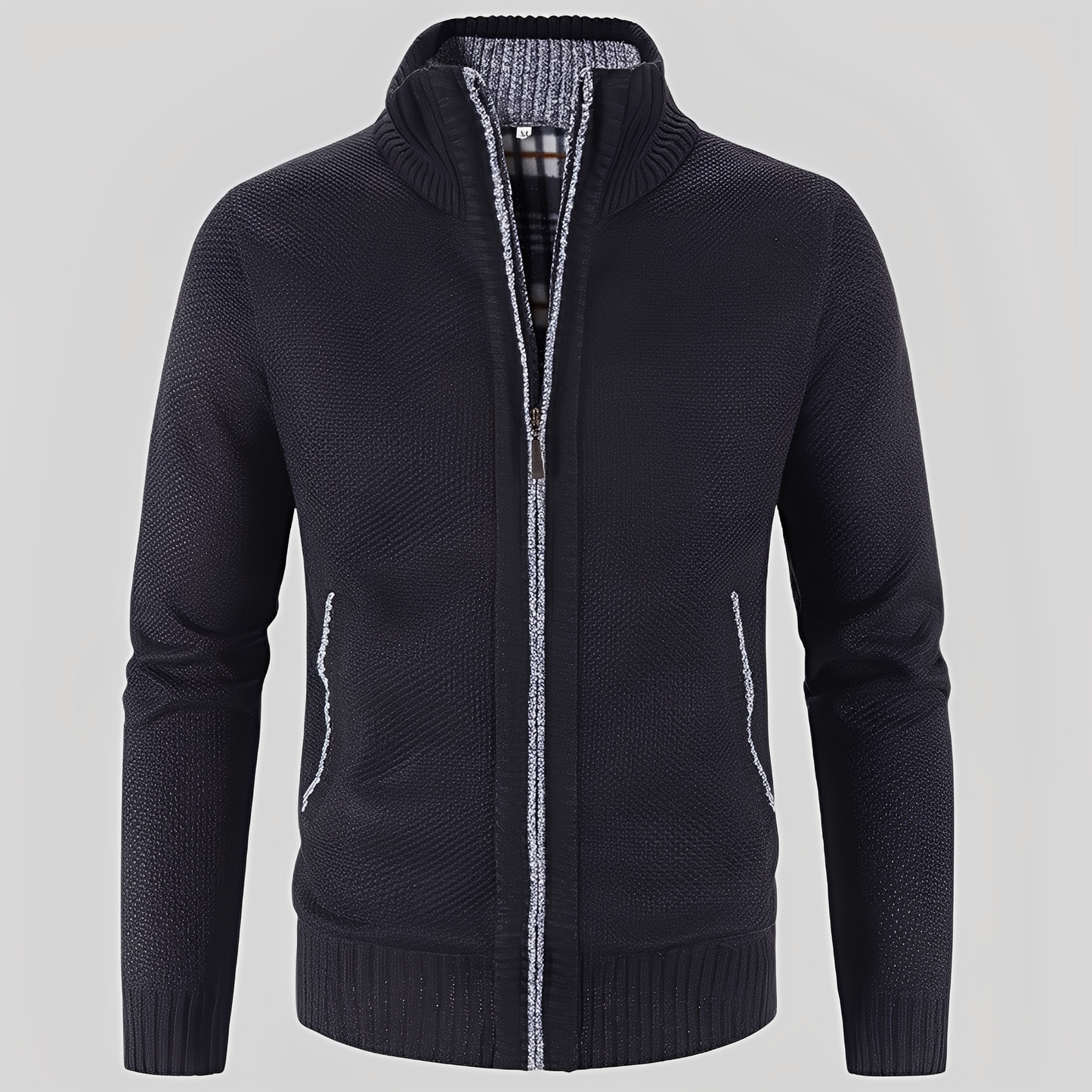 Kelvin - Schlichte Strickjacke mit Reißverschluss für Herren