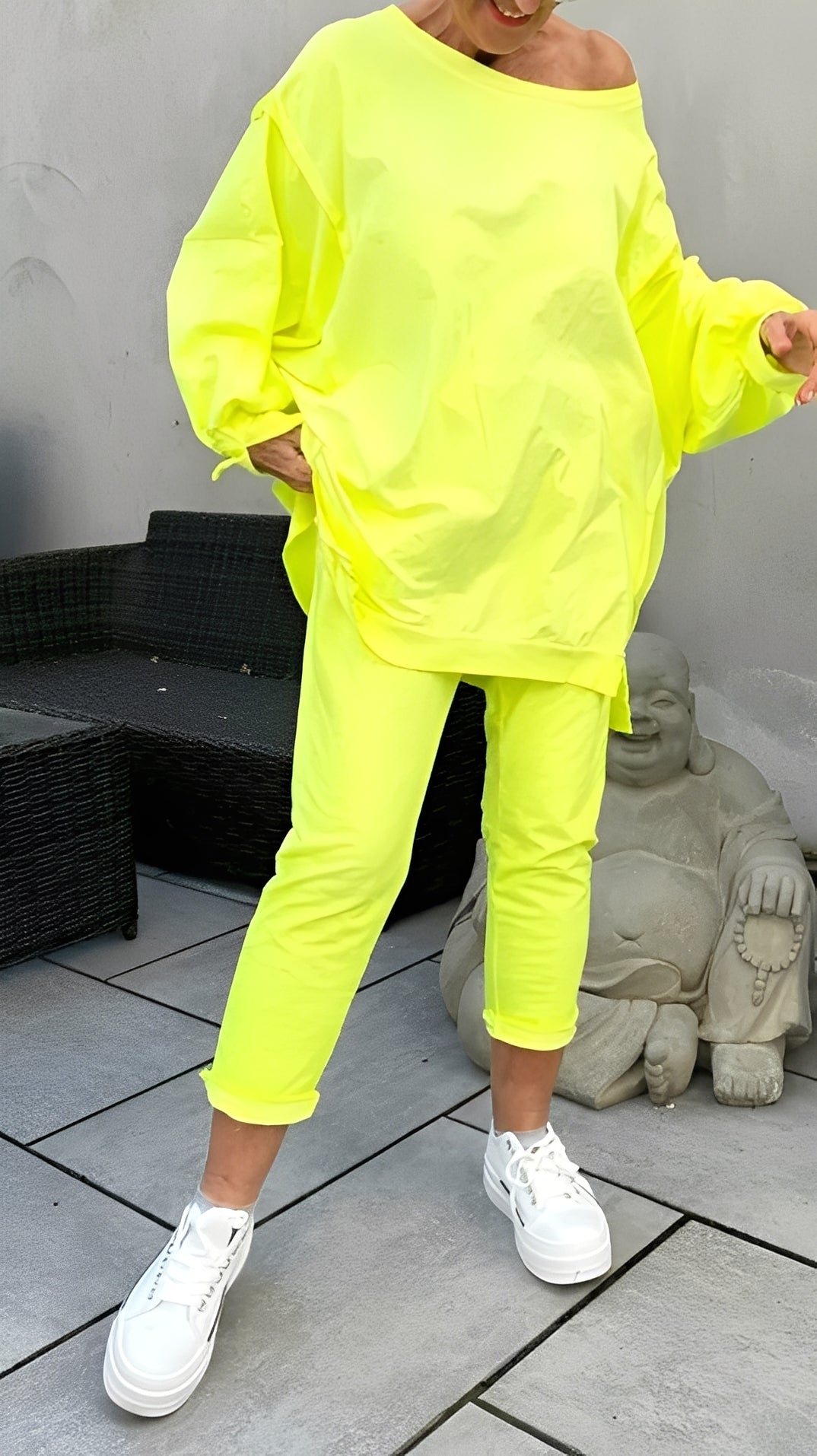 Eleanore - Lässiges Set aus lockerem Oberteil und Hose für Damen