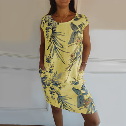 Jocelyn - Lässiges, lockeres Kleid mit Print für Damen