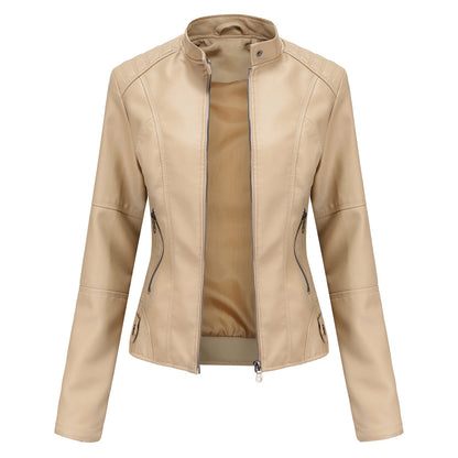Martha - Stilvolle, schmal geschnittene Lederjacke für Damen