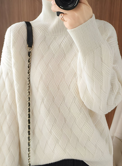 Ryanne - Lässiger Rollkragenpullover aus Kaschmir für Damen