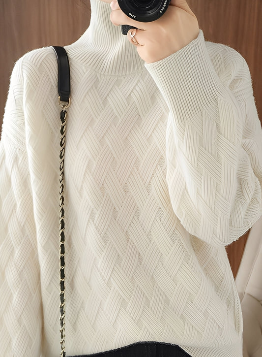 Ryanne - Lässiger Rollkragenpullover aus Kaschmir für Damen