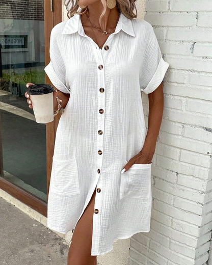 Rorie - Schlichtes Sommerhemdkleid für Damen