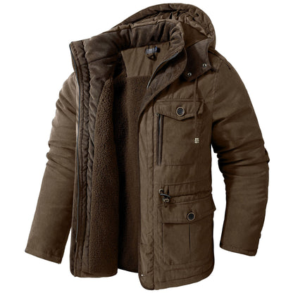 Graysen - Warme, dicke Jacke mit Kapuze für Herren