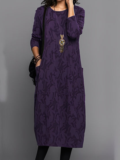 Kadence - Stilvolles Langarmkleid mit Print für Damen