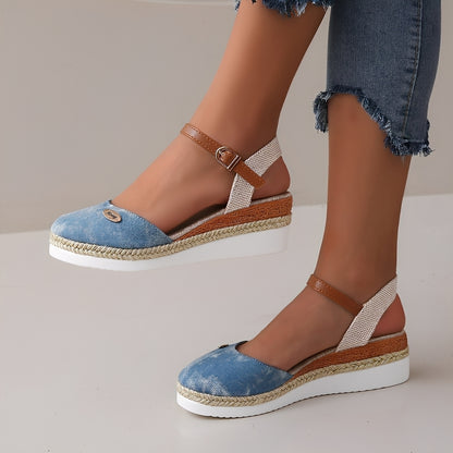 Elinor - Lässige Keilsandalen aus Hanf für Damen
