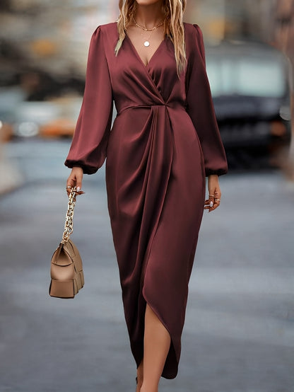 Diantha - Stilvolles Kleid mit geschlitzten Laternenärmeln für Damen