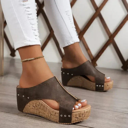 Luna - Stilvolle Orthopädische Keilsandalen