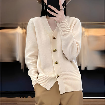Valarie - Strickjacke mit Herzknöpfen für Damen