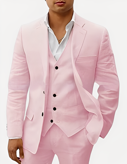 Beckham - Elegantes dreiteiliges Leinen-Set für Herren