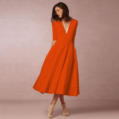 Sharise - Lässiges Kleid mit V-Ausschnitt für Damen