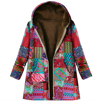 Olyvia - Vintage-Jacke mit Muster für Damen